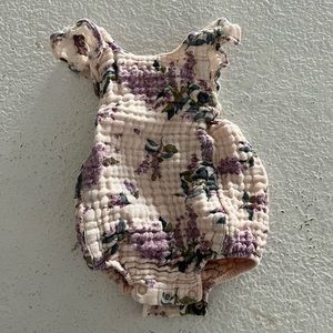 Angel Dear. 0-3 Month romper. Floral